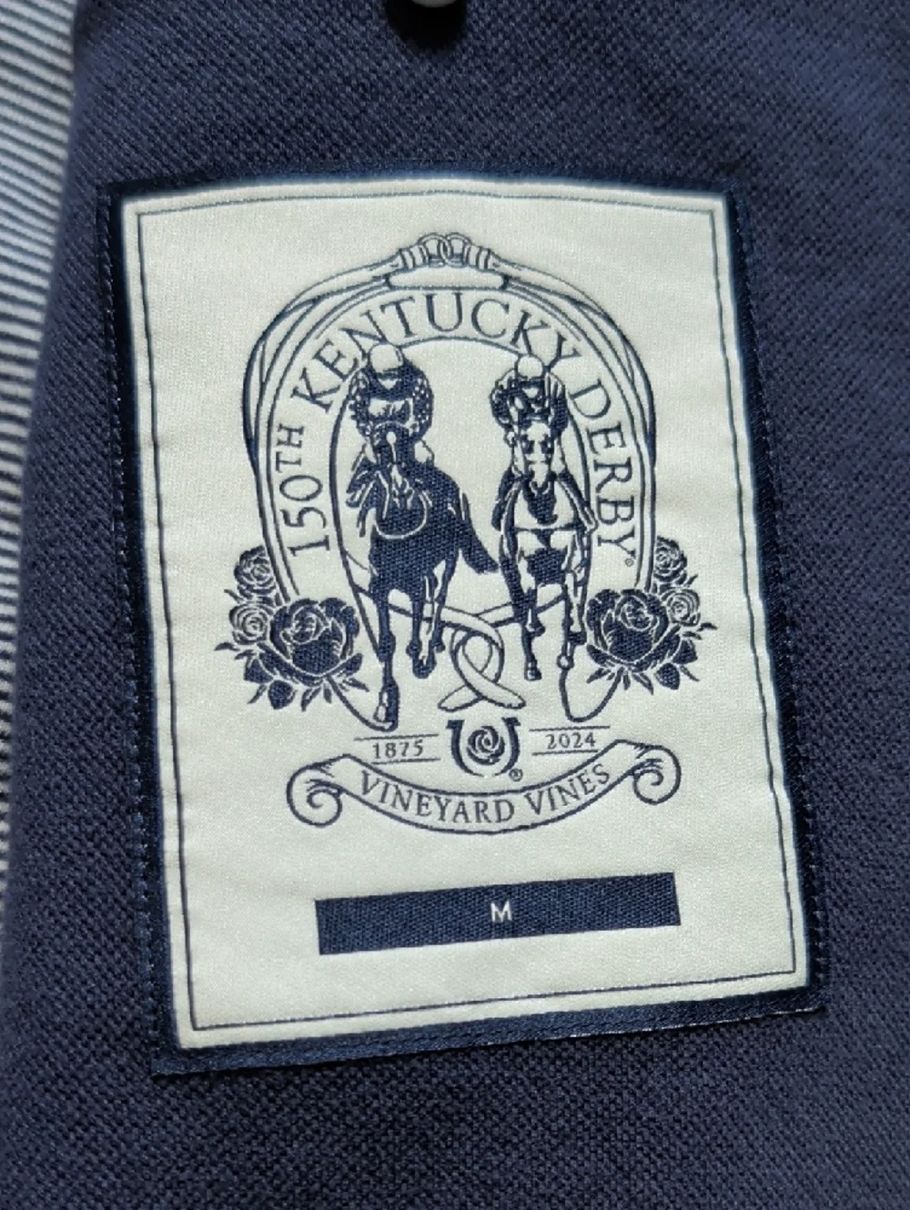Vineyard Vines Nautical Navy Pique Blazer with Kentucky Derby Crest M